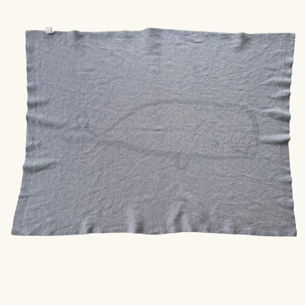 Nordstrom Whale Baby Blanket Blue‎ Gray Cotton Knit Nautical One Size 37.5x28.5